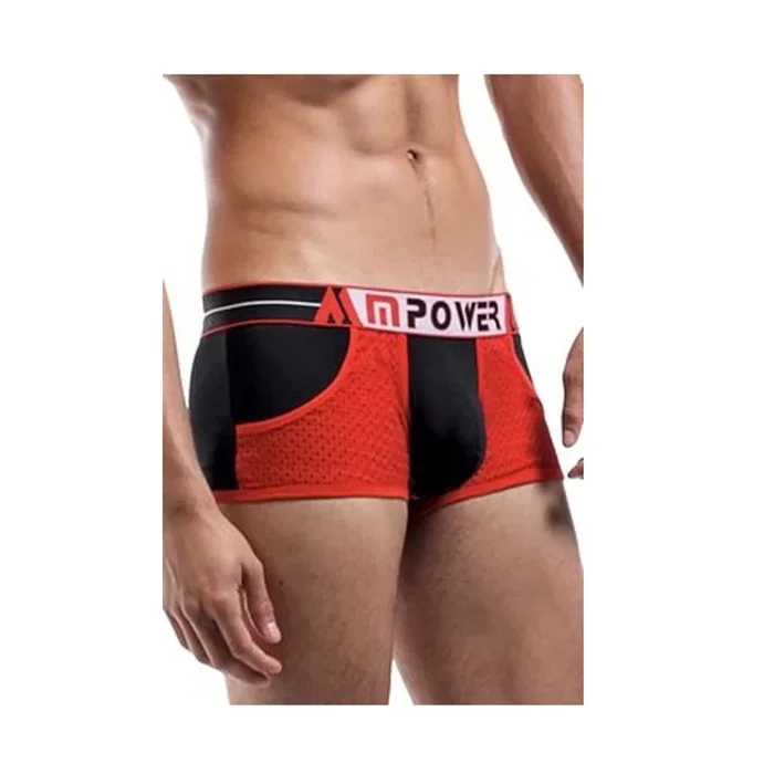 Male Power Pocket Pool Pocket Short Black/Red L