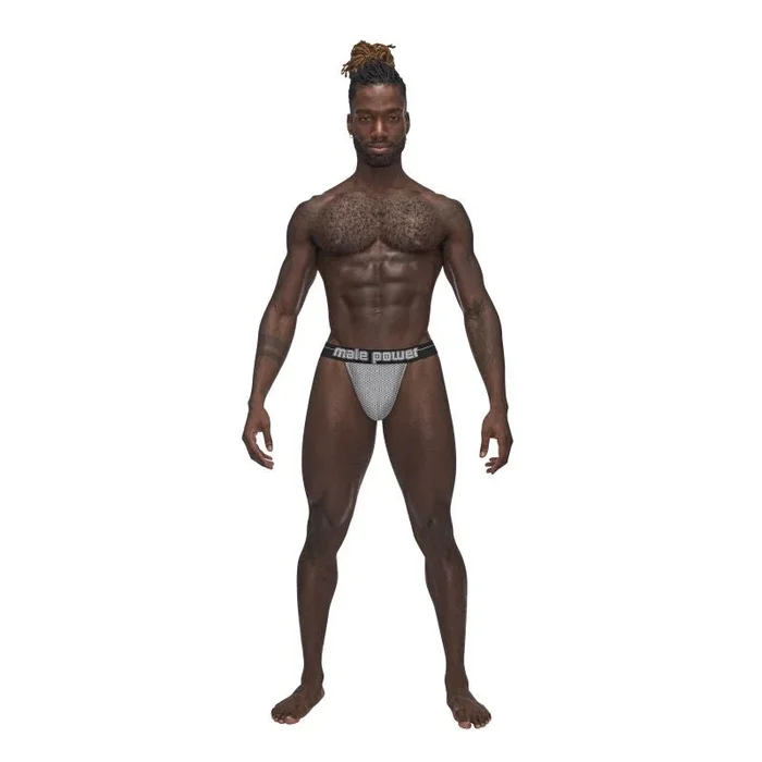 Male Power Sexagon Micro V Thong Grey Size S/M or L/XL