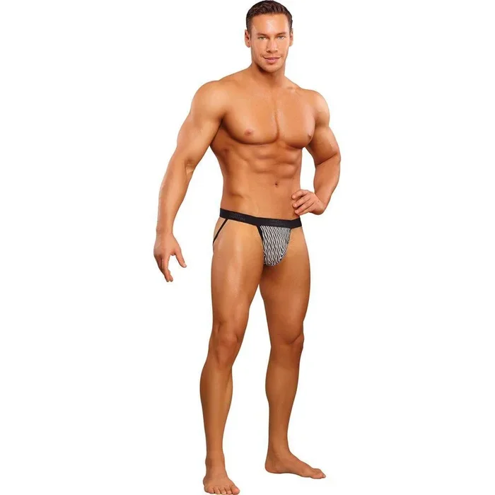 Male Power The Wave Sport Jock – Premium Black Sheer Jacquard Men’s Underwear