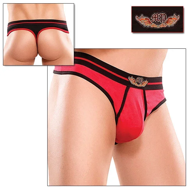 Male Power Wings Lo-Rise Pouch Enhancer Thong (Small) Underwear