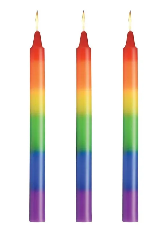 Master Series Pride Candles Rainbow Drip Candle
