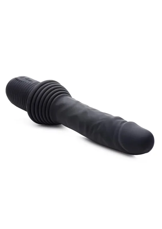 Master Series Vibrating and Thrusting Rechargeable Silicone Dildo