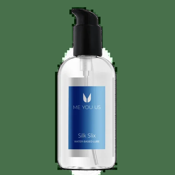 Me You Us Silk Slix Water Based Lubricant Pump Bottle White 250Ml