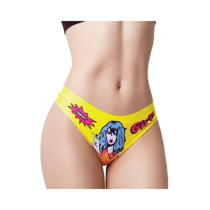 =mememe Comic Fans Printed Thong Lg