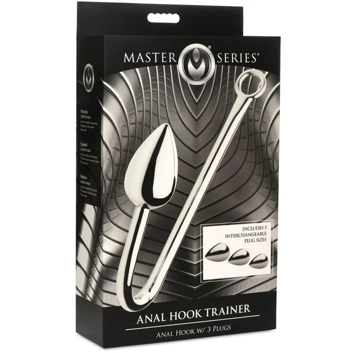 Metal Anal Hook Trainer with 3 Plugs