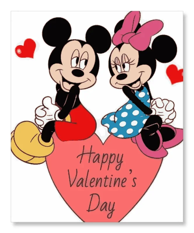 Mickey and Minnie Love Embrace – Valentine Day