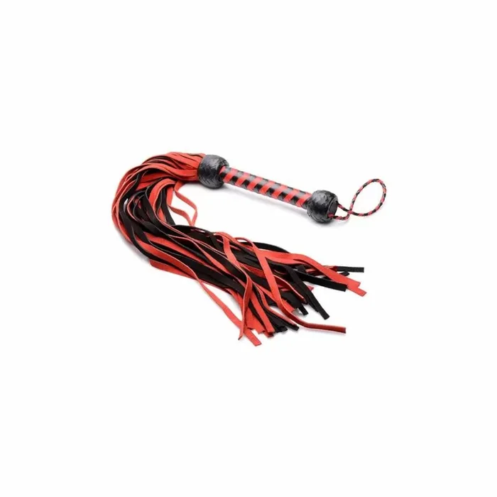 Mistress Black and Red Suede Flogger