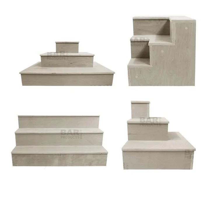 MixMaster™ 3 Tier Incremental Wooden Liquor Bottle Shelf Displays – Natural