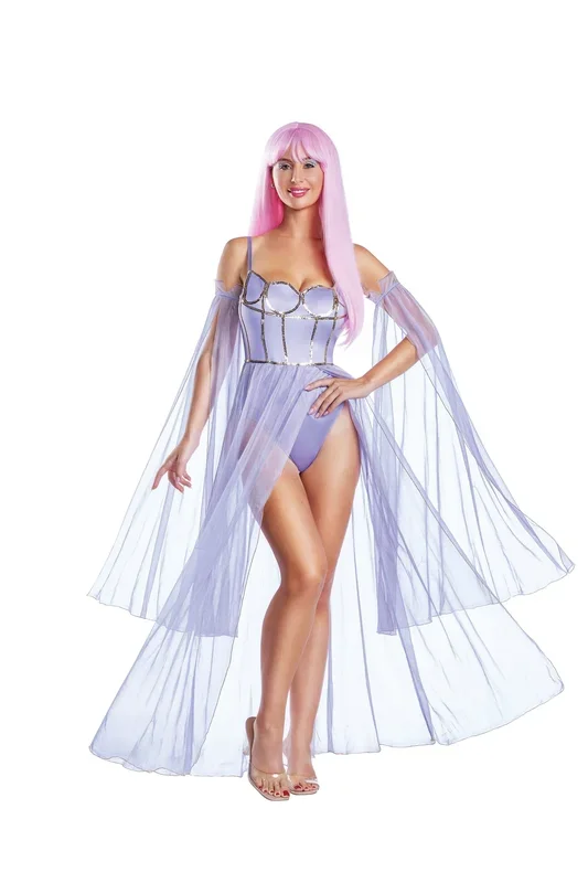 Moonlit Goddess Bodysuit with Sequin and Sheer Skirt Womenâ€™s Costume â€“ Fantasy Outfit