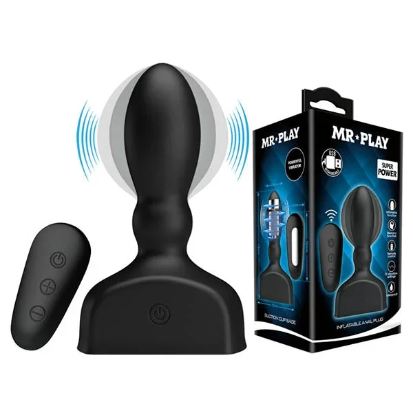 MR PLAY Inflatable Anal Plug – USB Rechargeable Inflatable Anal Plug with Wireless Remote