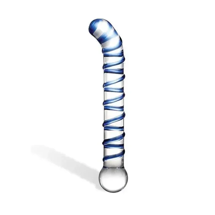 Mr. Swirly 6.5″ G-Spot Glass Dildo