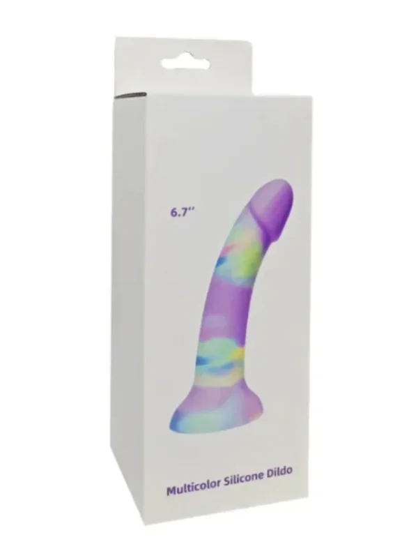 Multicolour 6.7″ Silicone Dildo