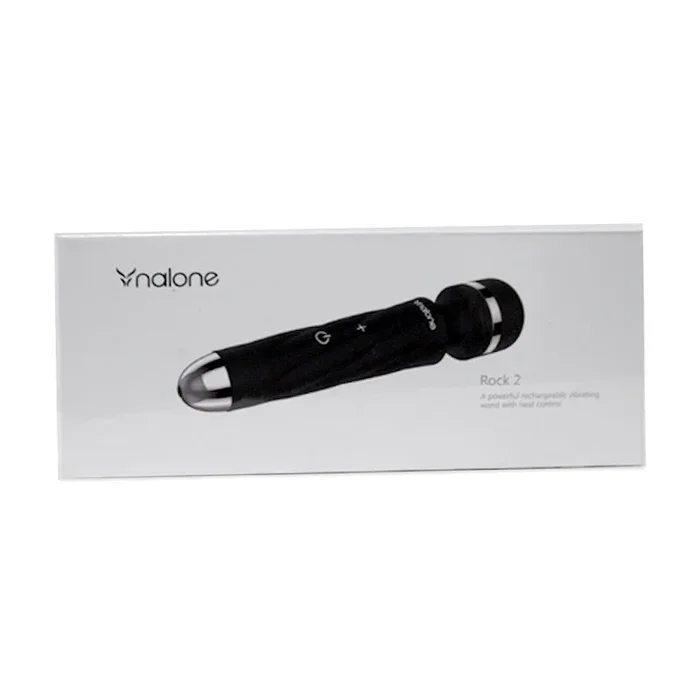 Nalone Rock 2 Rechargeable Heating Silicone Wand Vibrator Black