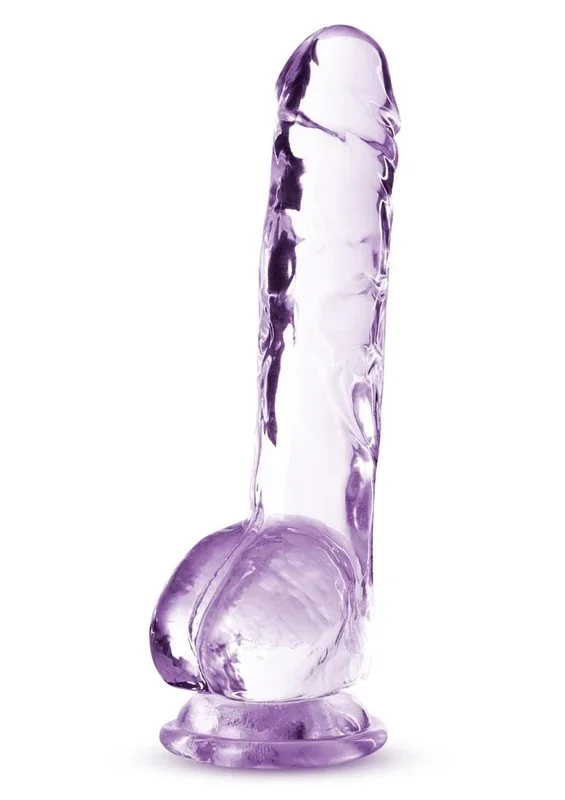 Naturally Yours Crystalline Dildo 8in – Amethyst