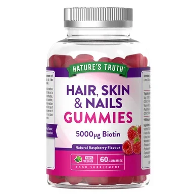 Nature’s Truth Hair Skin & Nails Natural Raspberry Flavour 60 Tablets