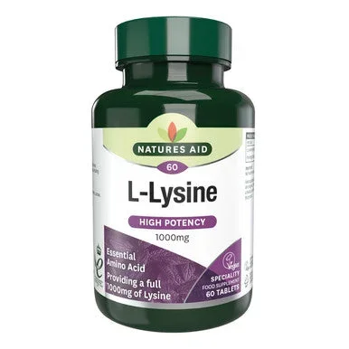Natures Aid L-Lysine 1000mg 60 Tablets