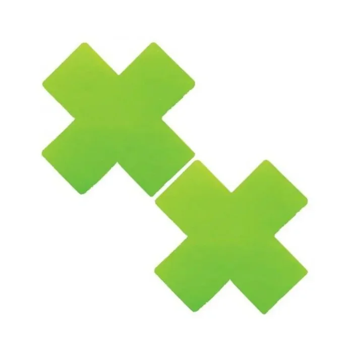 Neva Nude Apple Fruit-ella Neon Green Queen Status Plus Size Uv Wet Vinyl X Nipple Pasties