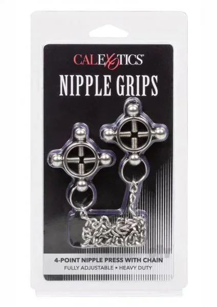 Nipple Grips 4 Point Nipple Press W/chain – Silver