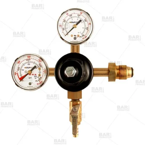 Nitrogen High Pressure Double Gauge Regulator – 160 psi