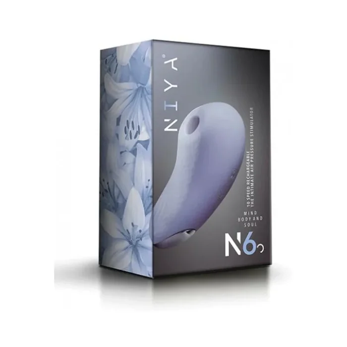 Niya 6 Intimate Air Pressure Stimulator Cornflower Rebranded Packaging