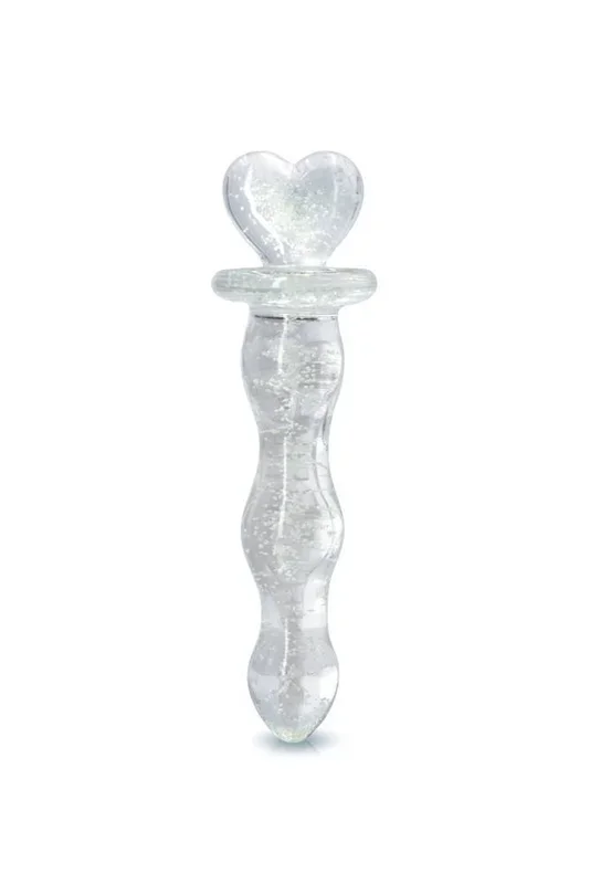 NS Novelties – Firefly – Heart A Glow – Glass Dildo – Glow-in-the-dark/Clear