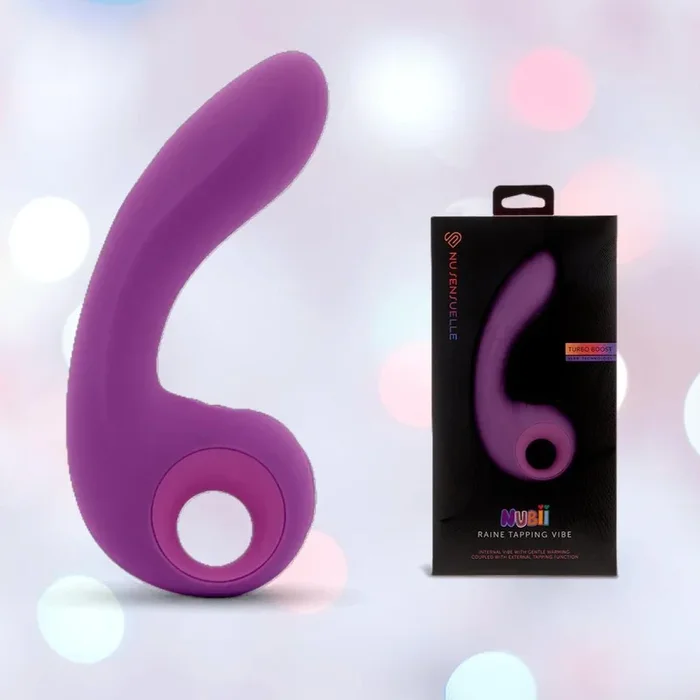 Nu Sensuelle Nubii Raine Tapping Vibrator with Warming and Turbo Boost – Purple