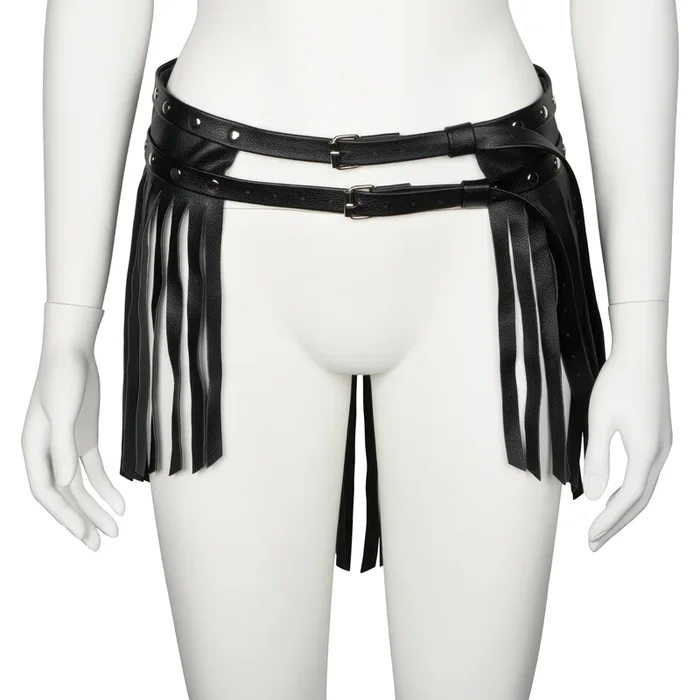 obaie Soft Imitation Leather Skirt