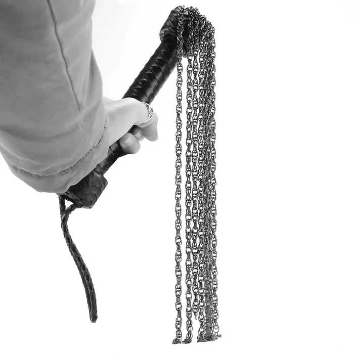 Ouch! Bondage Pain Metal Chain Flogger Black
