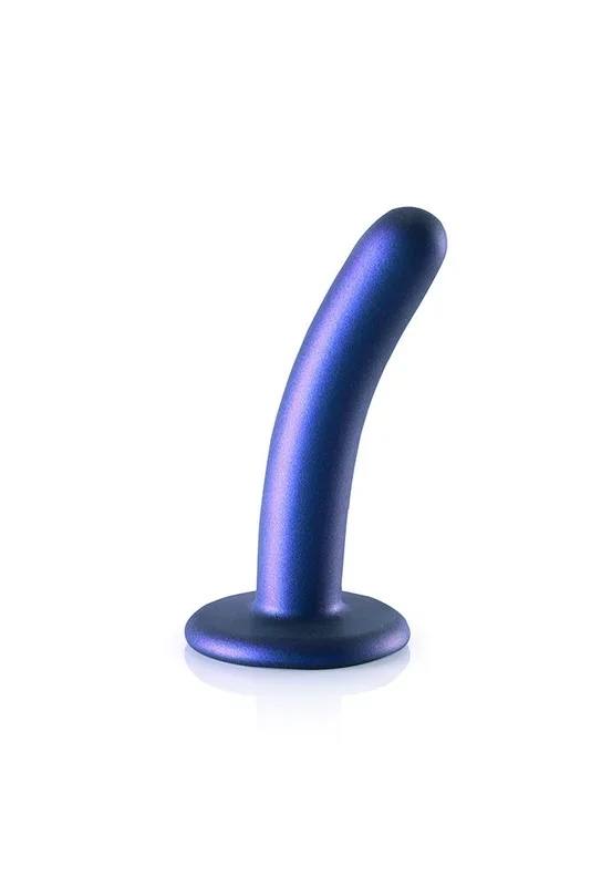 Ouch by Shots Toys – 5″ Smooth Silicone Dildo – Metallic Blue