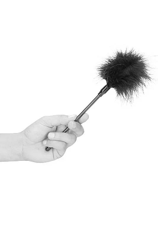 Ouch by Shots Toys – Black & White – Feather Tickler – Black