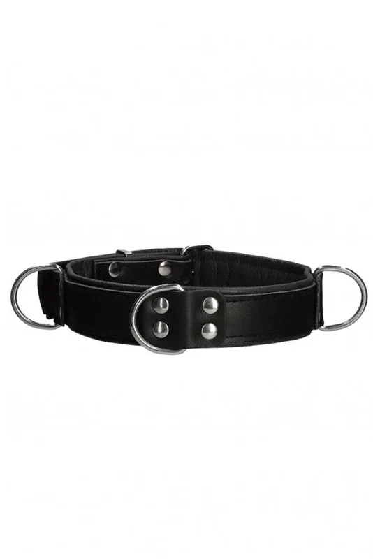 Ouch by Shots Toys – Deluxe Bondage Collar – Black