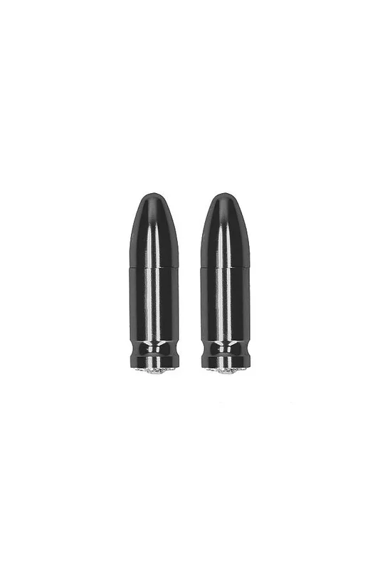 Ouch by Shots Toys – Diamond Bullet – Magnetic Nipple Clamps – Grey