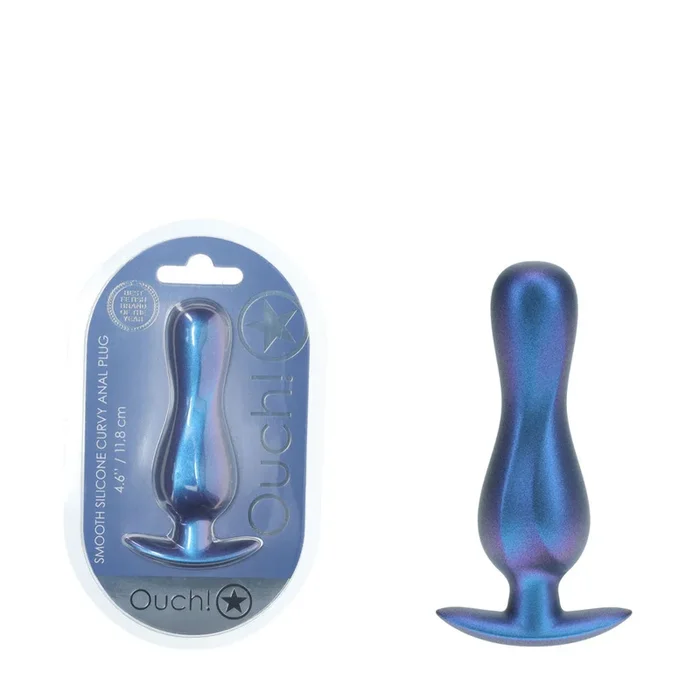 OUCH! Curvy Anal Plug – Metallic – Metallic 11.7 cm Butt Plug