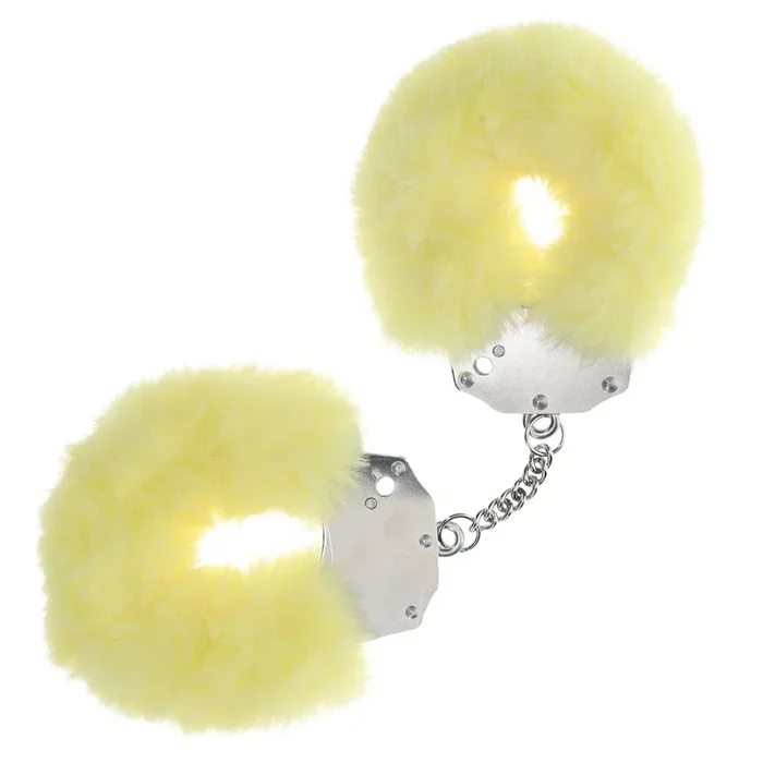 OUCH! Heavy-Duty Fluffy Cuffs – Yellow – Yellow Fluffy Restraints
