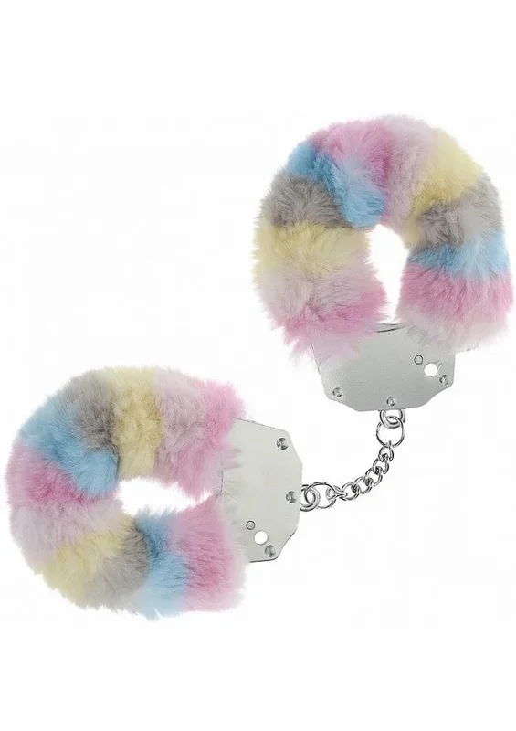 Ouch! Heavy-Duty Fluffy Handcuffs – Multicolor 2