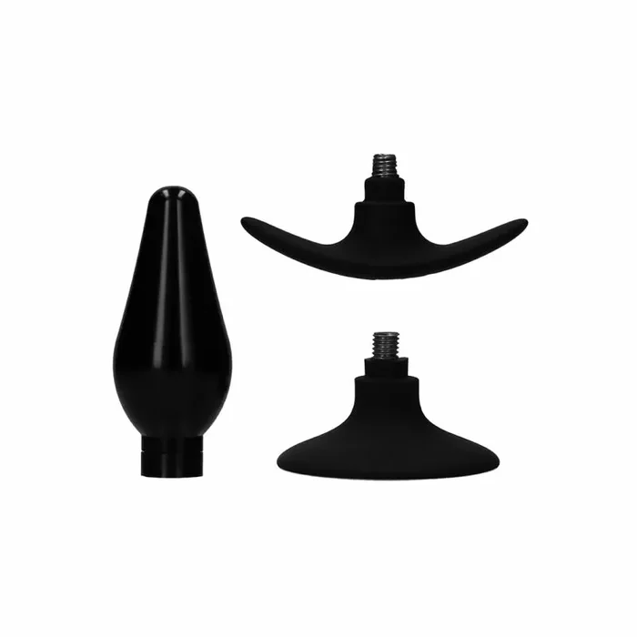 Ouch Interchangeable Butt Plug Set – Pointed Large – Black