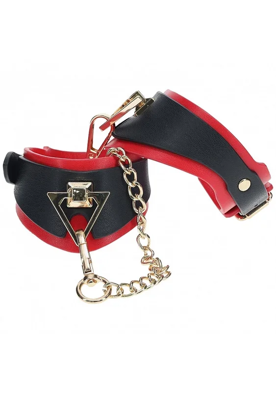 OUCH! MILAN HANDCUFFS – BLACK/RED