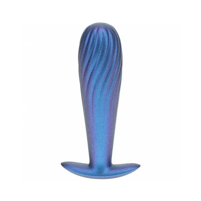 Ouch! Smooth Silicone Ribbed Anal Plug 4.6 in.