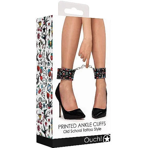 Ouch Tattoo Printed Ankle Cuffs by Shots
