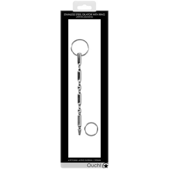 Ouch! Urethral Sounding Metal Dilator With Ring