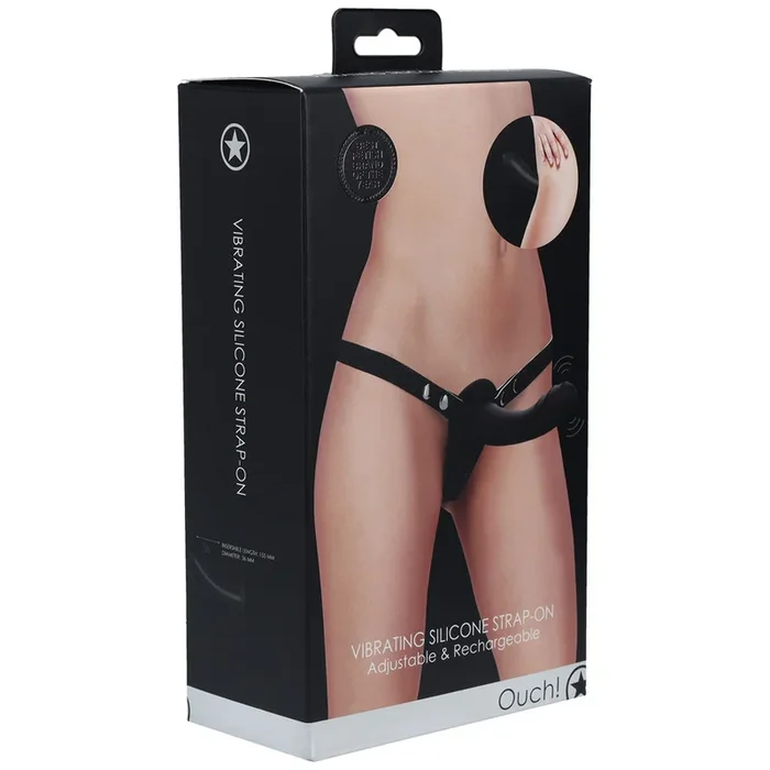 OUCH! Vibrating Silicone Strap-On –