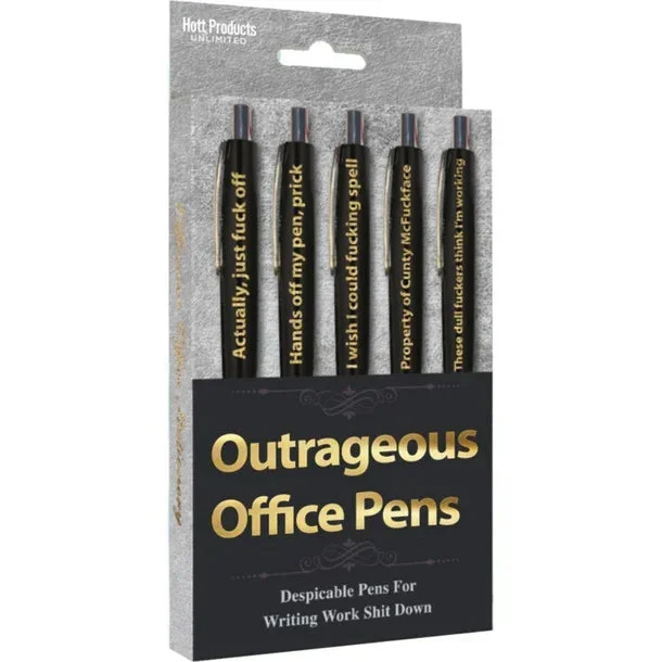Outrageous Office Pens 5pk by Hott Products
