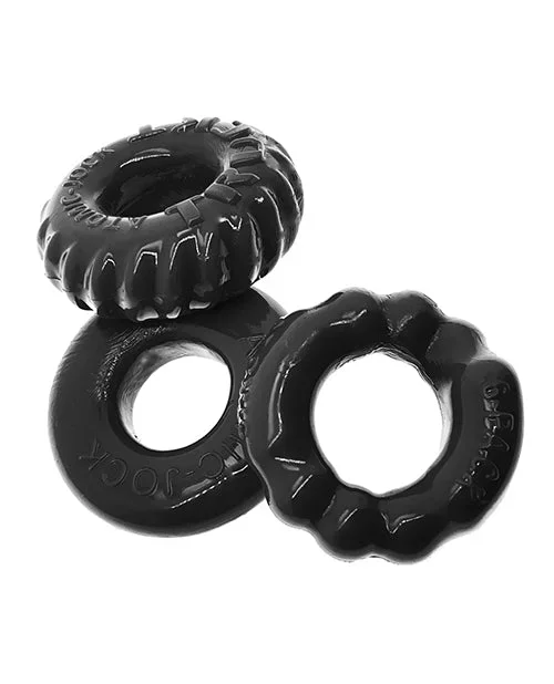 Oxballs Bonemaker 3 Pack Cockring Kit – Black