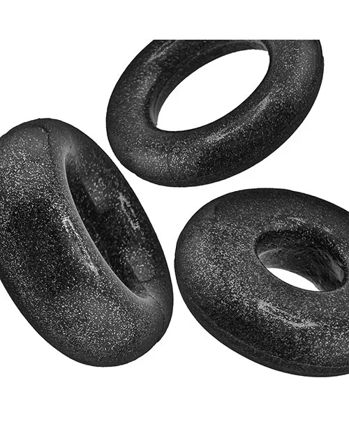 Oxballs Cockpack Multi Design 3 Pack Cockrings – Black Mica