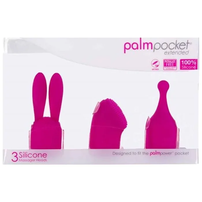 PalmPower Pocket accessories – Silicone Massage Heads 3 Pc Set