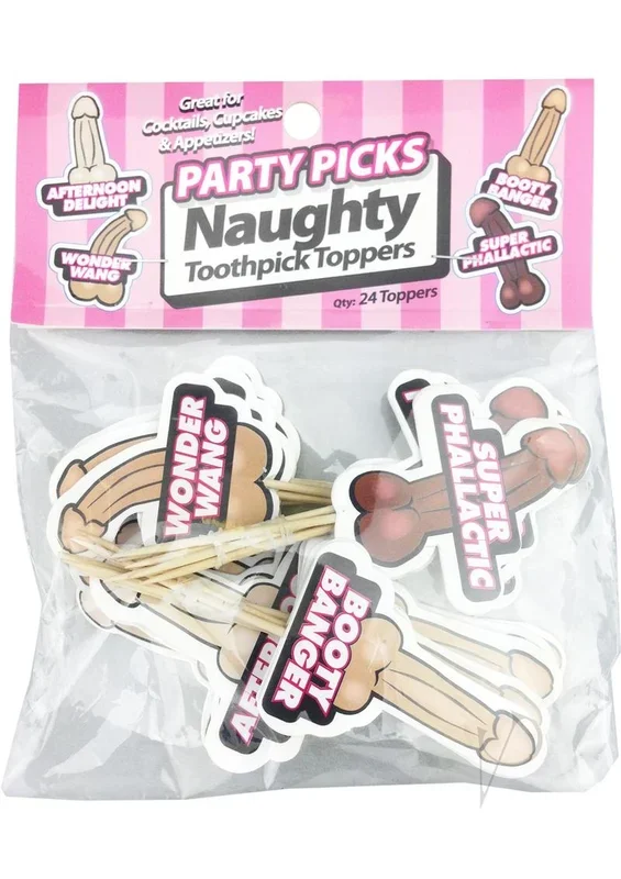 Party Picks Naughty Party Toothpick Toppers 24 Each Per Pack Bachelorette Party Supplies