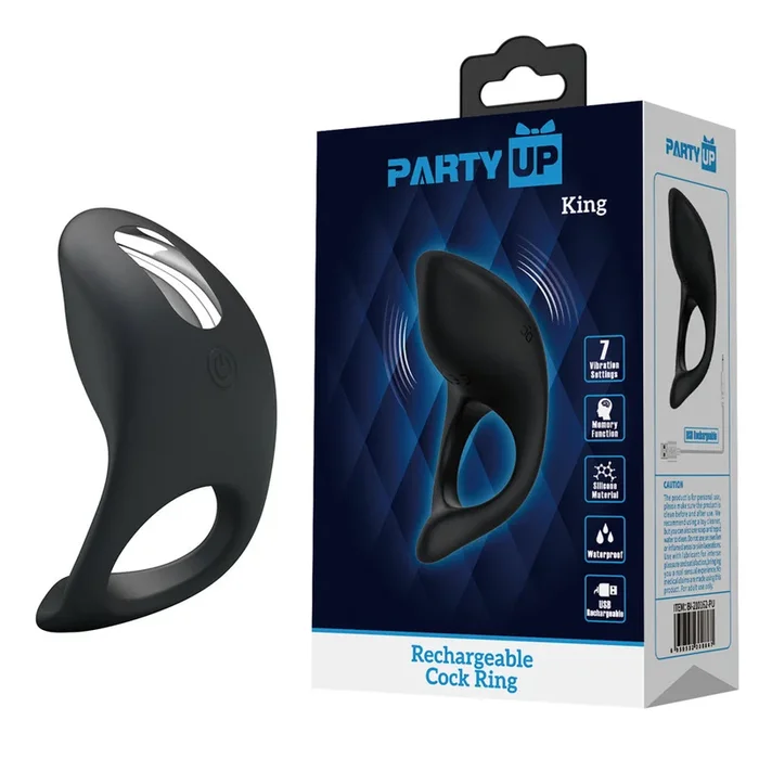 Party Up KING Rechargeable Cock Ring – USB Rechargeable Cock Ring