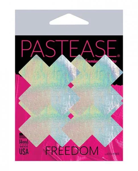 Pastease Holographic Plus X – Silver O/s Pack Of 2 Pair