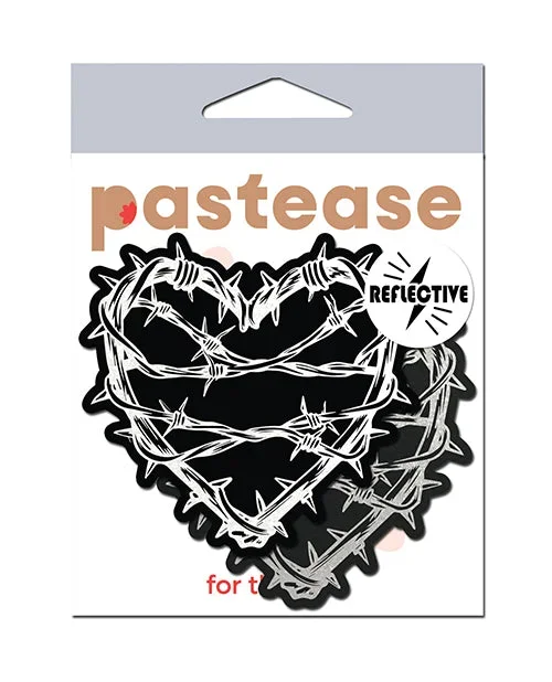 Pastease Premium Barbed Wire Heart Reflective – Black O/S