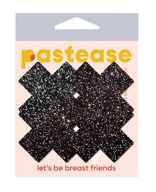 Pastease Premium Petites Sparkle Plus X – Black O/S Pack of 2 Pair